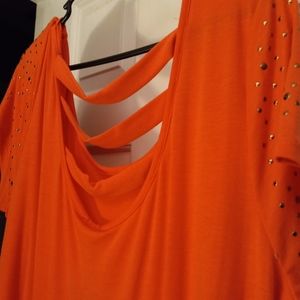 Brand new, coral high-low dress.